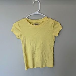 Madewell Ribbed Baby Tee Size XS Yellow